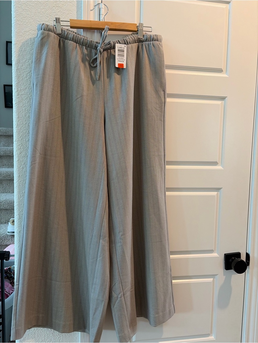 torrid Light Gray Wide Leg Drawstring Pants